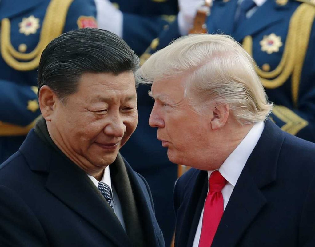 Donald Trump y Xi Jinping durante una reunión bilateral